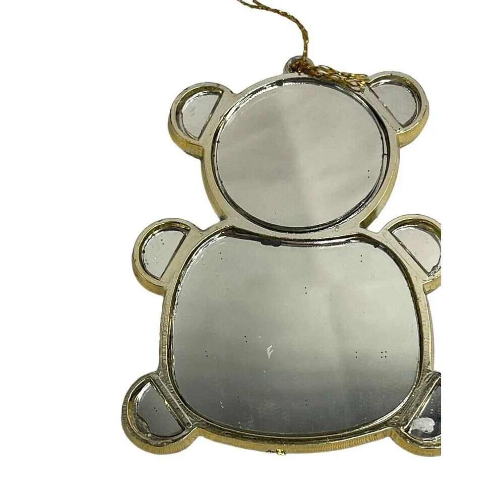 Stained Glass Teddy Bear Suncatcher Ornament 3”